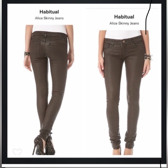 Habitual Grace Coated Skinny Alice Jeans Size 26 - Picture 1 of 12